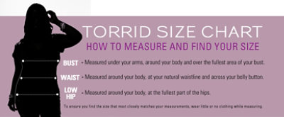 Torrid Size Chart | Official Size Guide ...